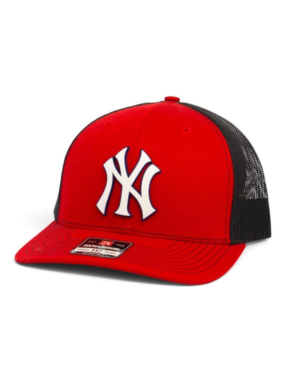 New York Yankees NY White 3D Snapback Trucker Hat- Red/ Black
